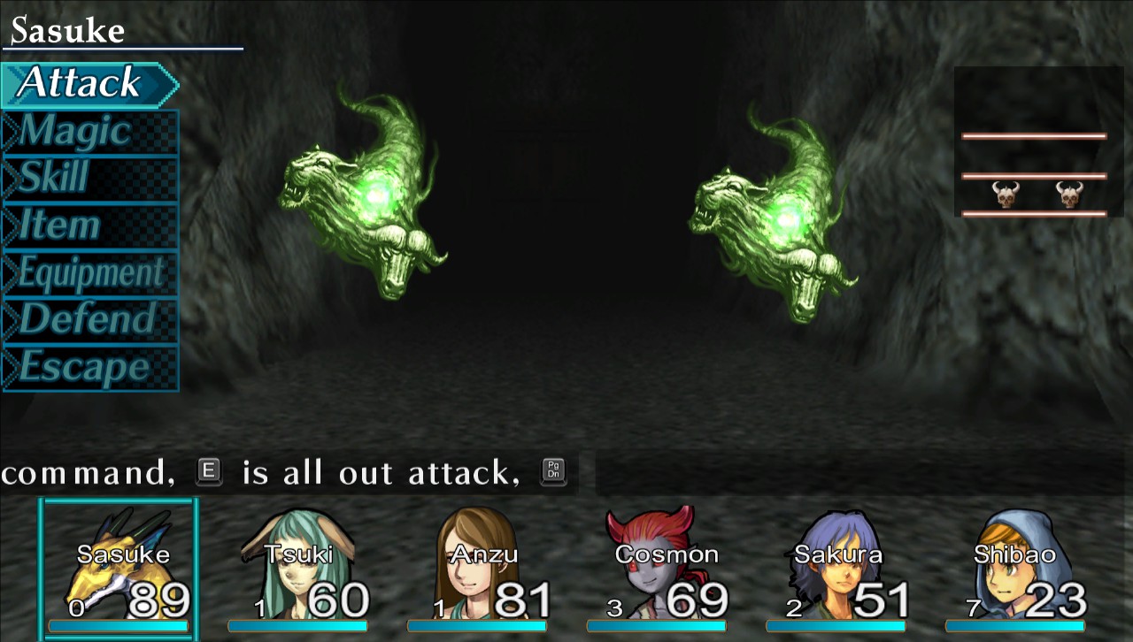 Fighting two ghosts in the dungeon!