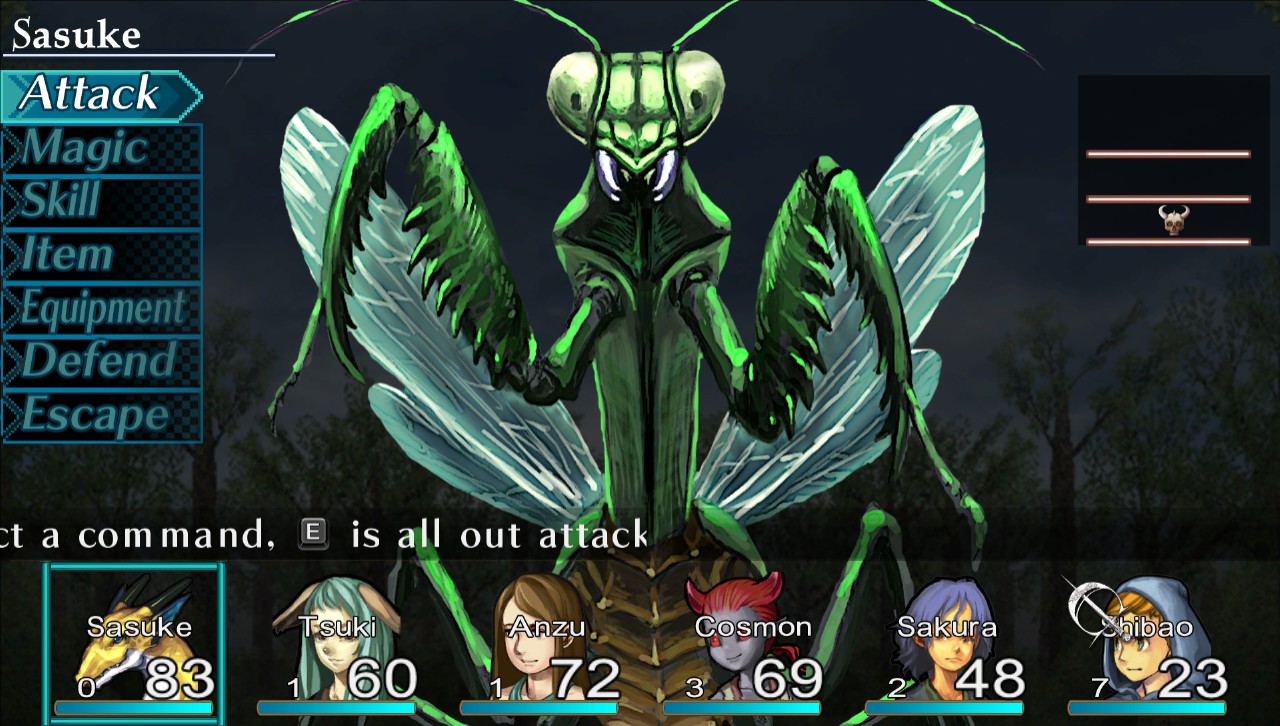 The doom mantis is a very dangerous monster for the unprepared in Elminage Original.